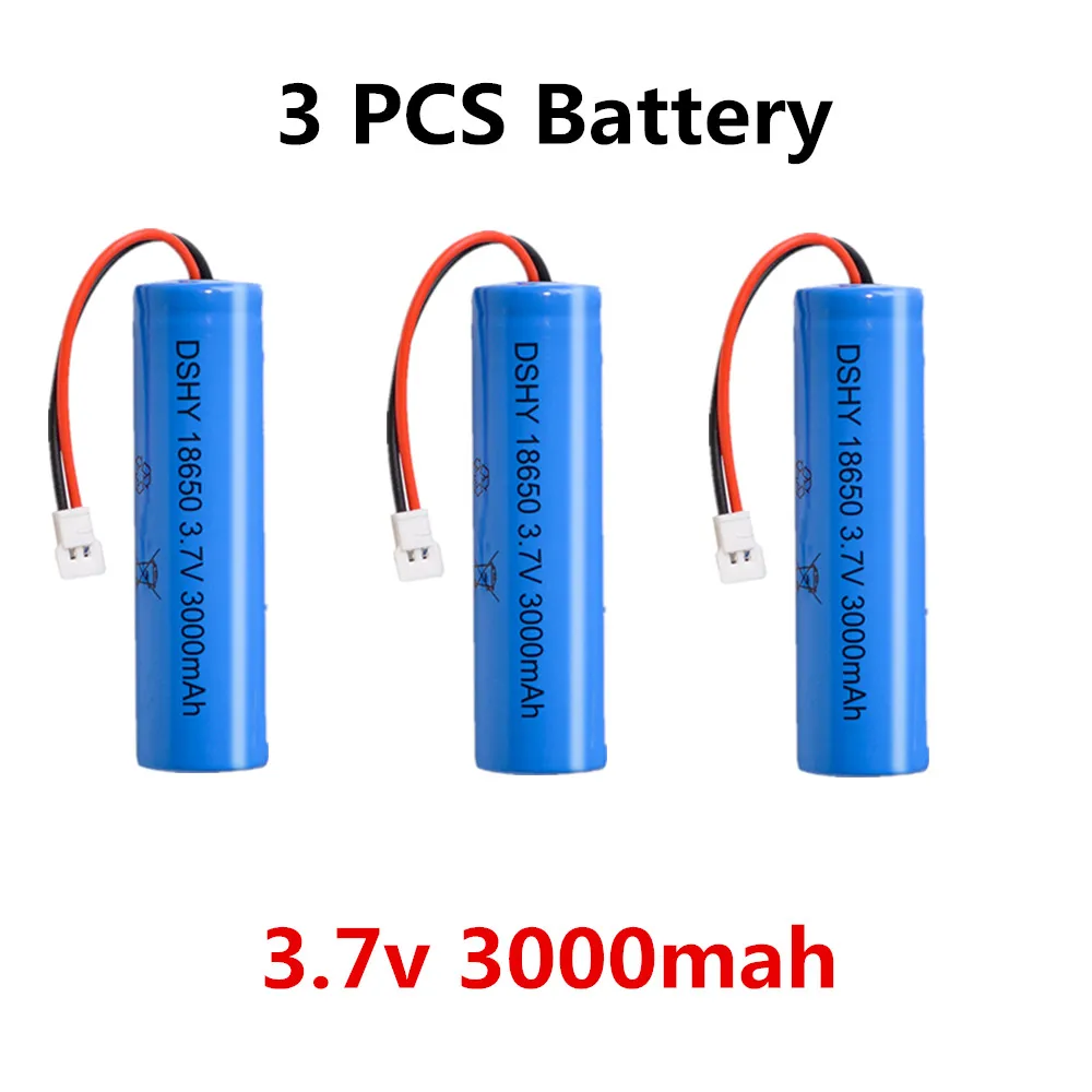 Rcボート用バッテリー,パーツ,3.7v,3000mah,tx686,2個,3個,4個