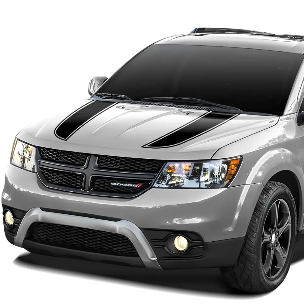 

Виниловая наклейка на капот автомобиля, гоночная виниловая наклейка в полоску, комплект, совместимый с Dodge Journey 2009-2020