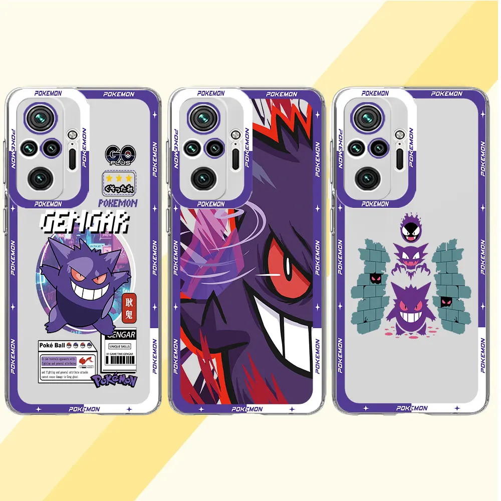 Case For Xiaomi Redmi Note 11 12 Pro 10 Lite 9S 12S 11S 10S Poco X3 NFC 11T Angel Eye Shell TPU Phone Cover Pokemon Gengar Cool image 2