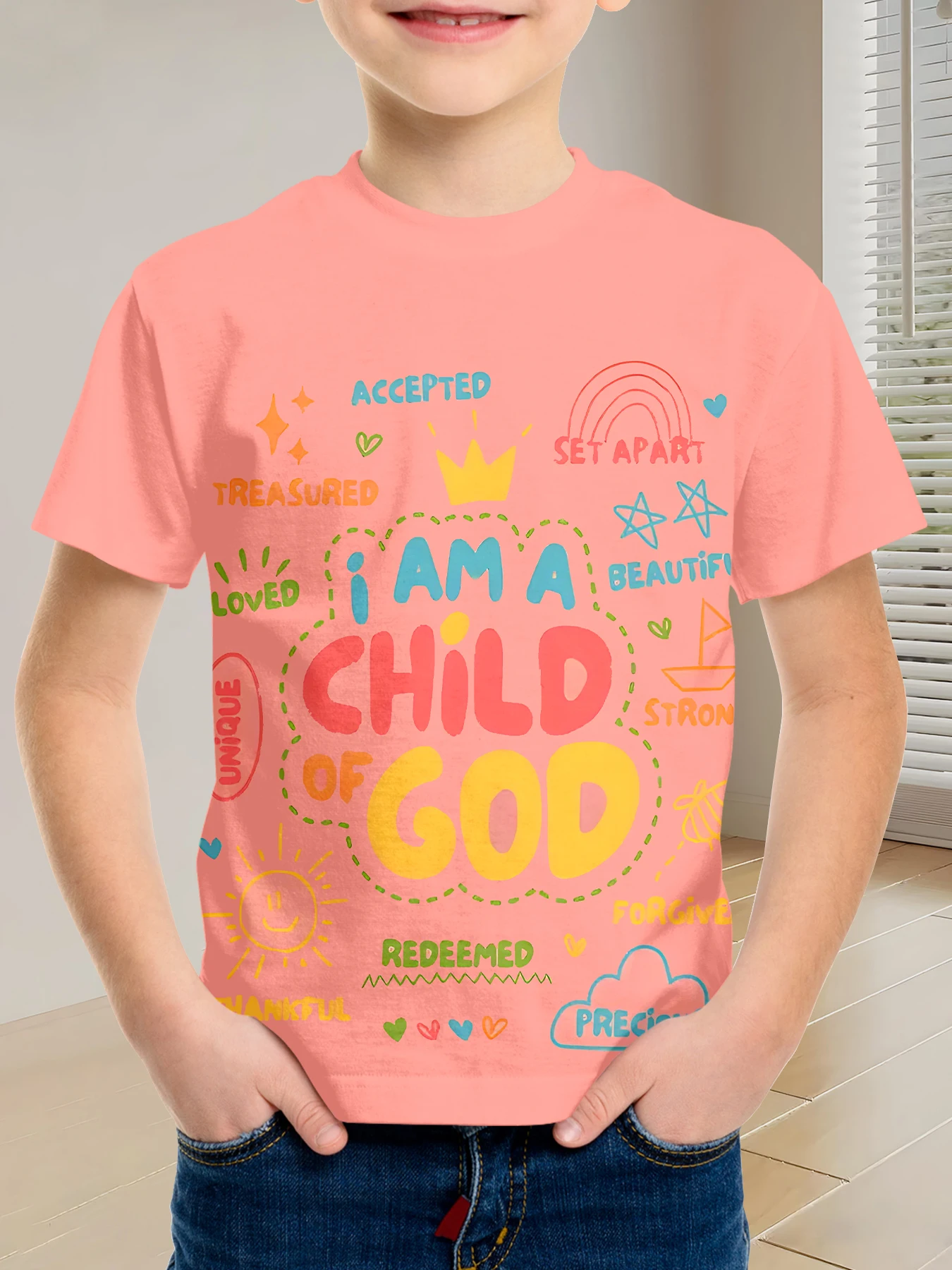 

Детская повседневная футболка с вдохновляющей тематикой