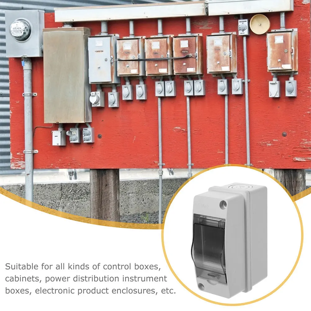 

Distribution Protection Box IP65 Waterproof Transparent Cover ABS PC Compact Design Circuit Breaker Enclosure Furniture