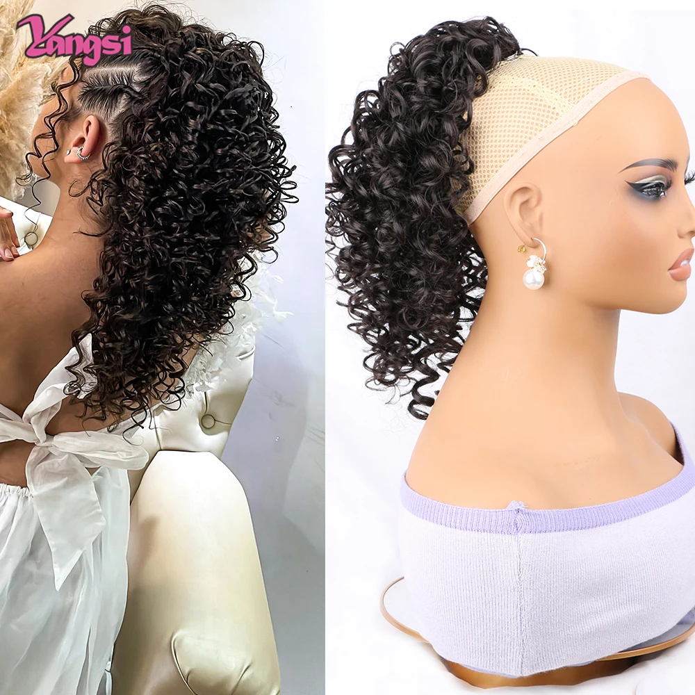 12 Zoll kurze, braune Afro-Loc – Drawstring Afro Curly Puff Ponytail Bewertung und Preis