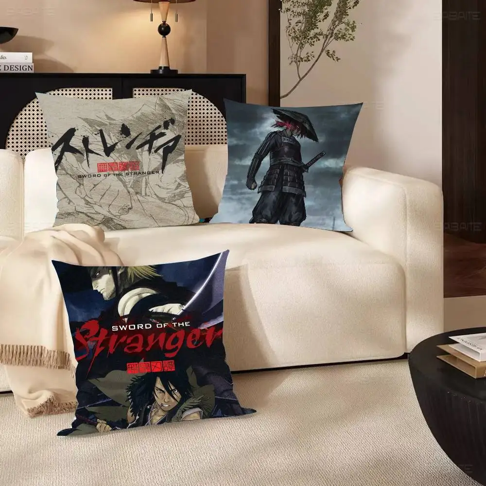 Funda de almohada cuadrada de moda con diseño de la espada de Stranja del anime Stranger, para decoración de dormitorio, sofá y sala de estar.