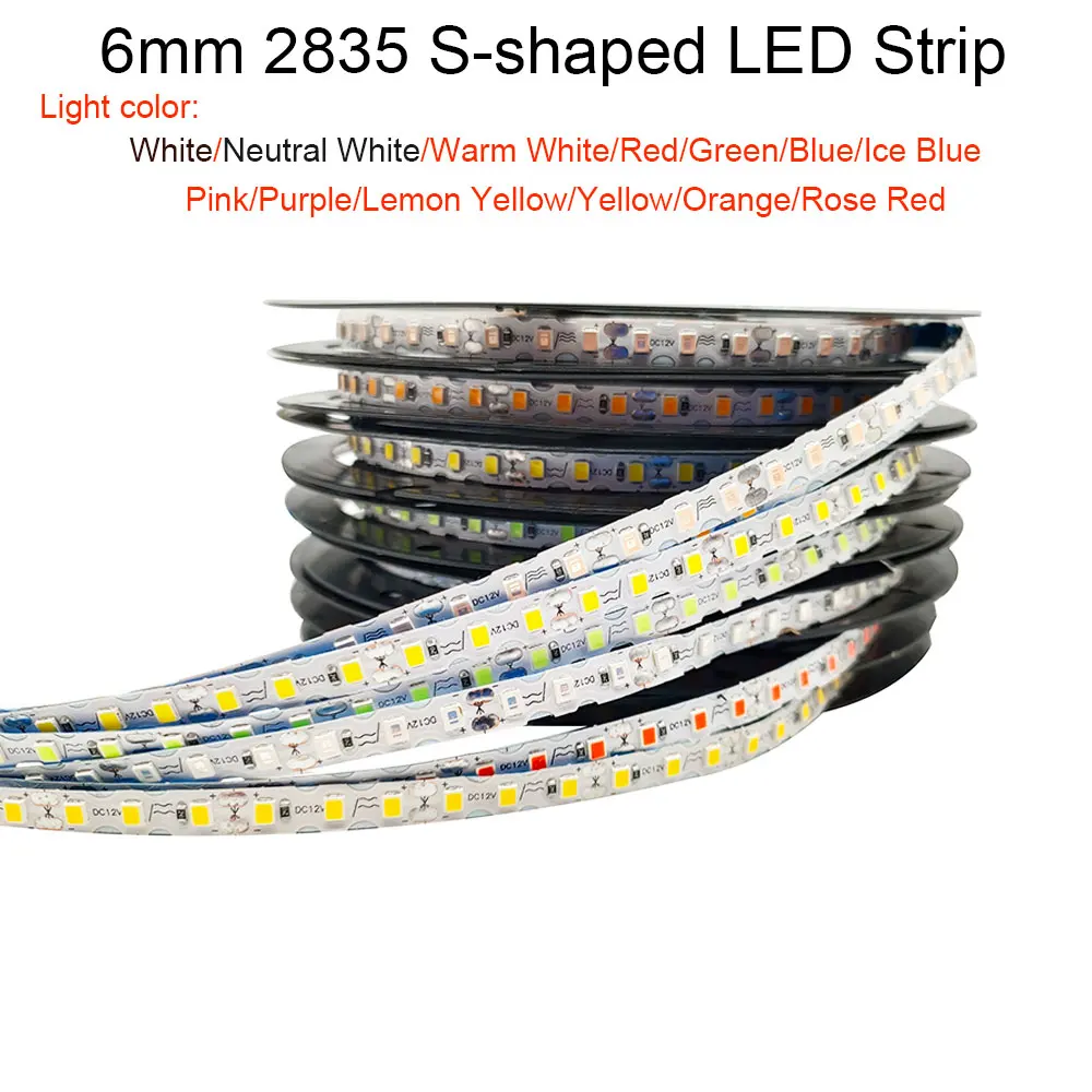 6mm Flexible Bendable DIY Sign Separate Silicone Neon 12 Colors DC12V 2835 120LEDs/m Led Strip Light