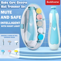 6-in-1 electric nail clippers, Electric Baby Nail File Clippers Trimmer Toddler Toes Nails Care Set Nail Polish Nail Cutter