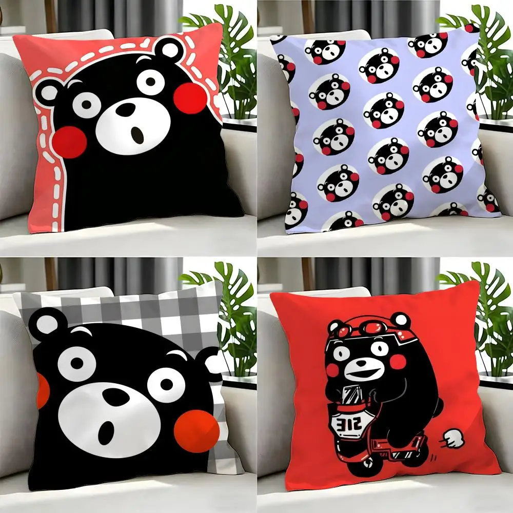 Cartoon Kumamon Cushion Cover Cushion Cover Set 4Pcs 50x50 45x45 40x40 Pillowcase Decorative Sofa Home Decor