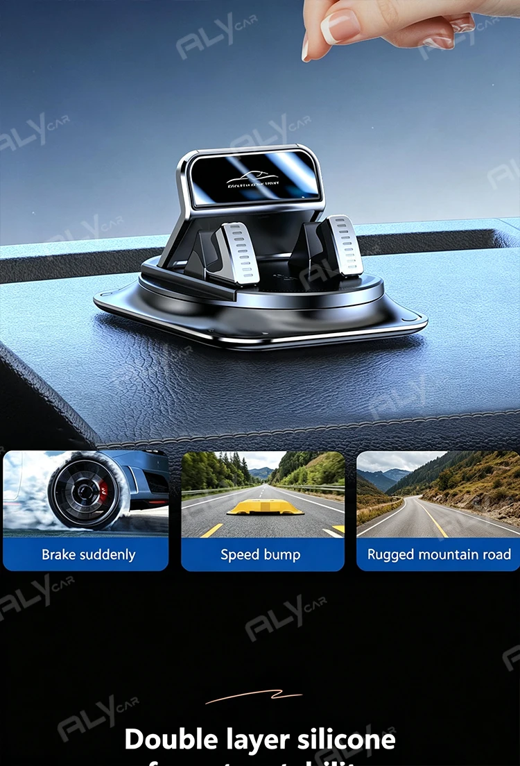 Universelle Auto-Handyhalterung Rutschfester Silikon-Armaturenbretthalter 360° ° Drehbarer Head-Up GPS-Navigationsständer für iPhone Xiaomi Ultra – Detail 5
