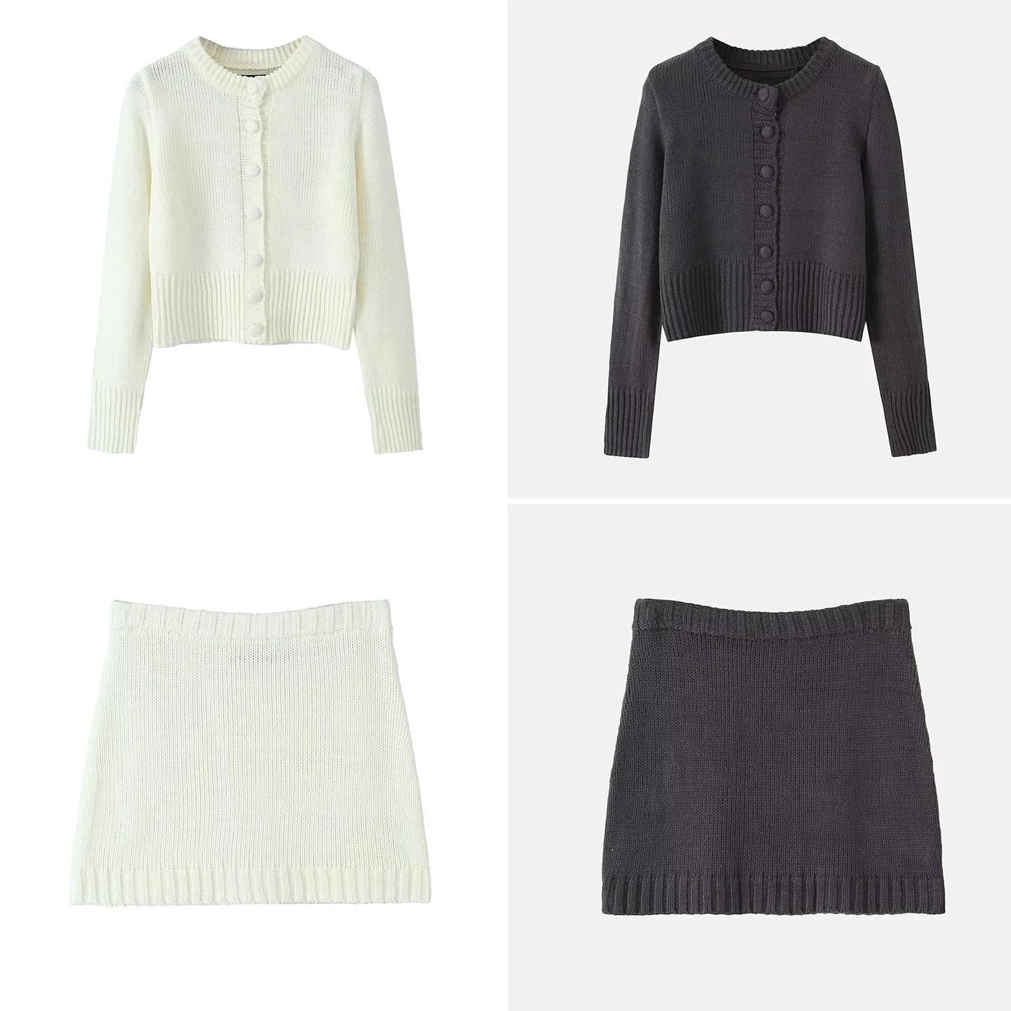 

Faionable ort Sve Кардиган Slim Fit ort Length Top f Юбка для женщин Лето 2025 Полиэфирное волокно Бренд Z