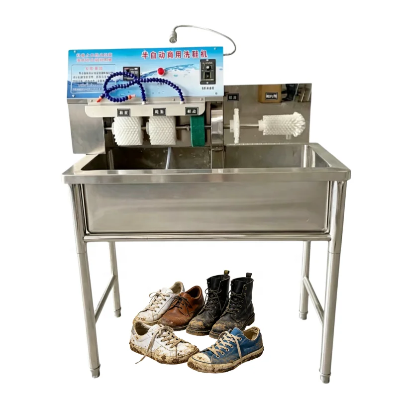 Semi - Automatic Hot Sale Shoes Cleaning Machinery Sneakers Washing Machine Shoe Washing Machine Shoe Washer Commercial
