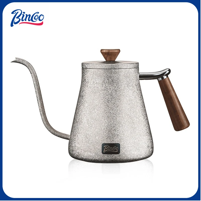 Bicoo Hand Brewed Coffee Pot Pure Titanium Fine Mouthed Pot Coffee Kettle Coffee Utensil Outdoor Household 800ML