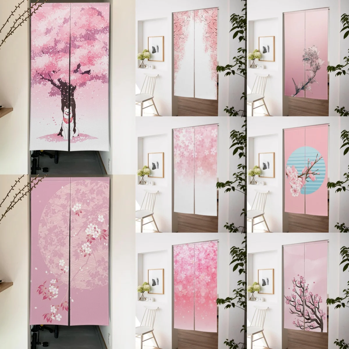 cortina-de-porta-japonesa-flor-de-cerejeira-sakura-galhos-de-petalas-de-arvore-izakaya-divisoria-de-porta-cozinha-decoracao-de-quarto-meia-cortina