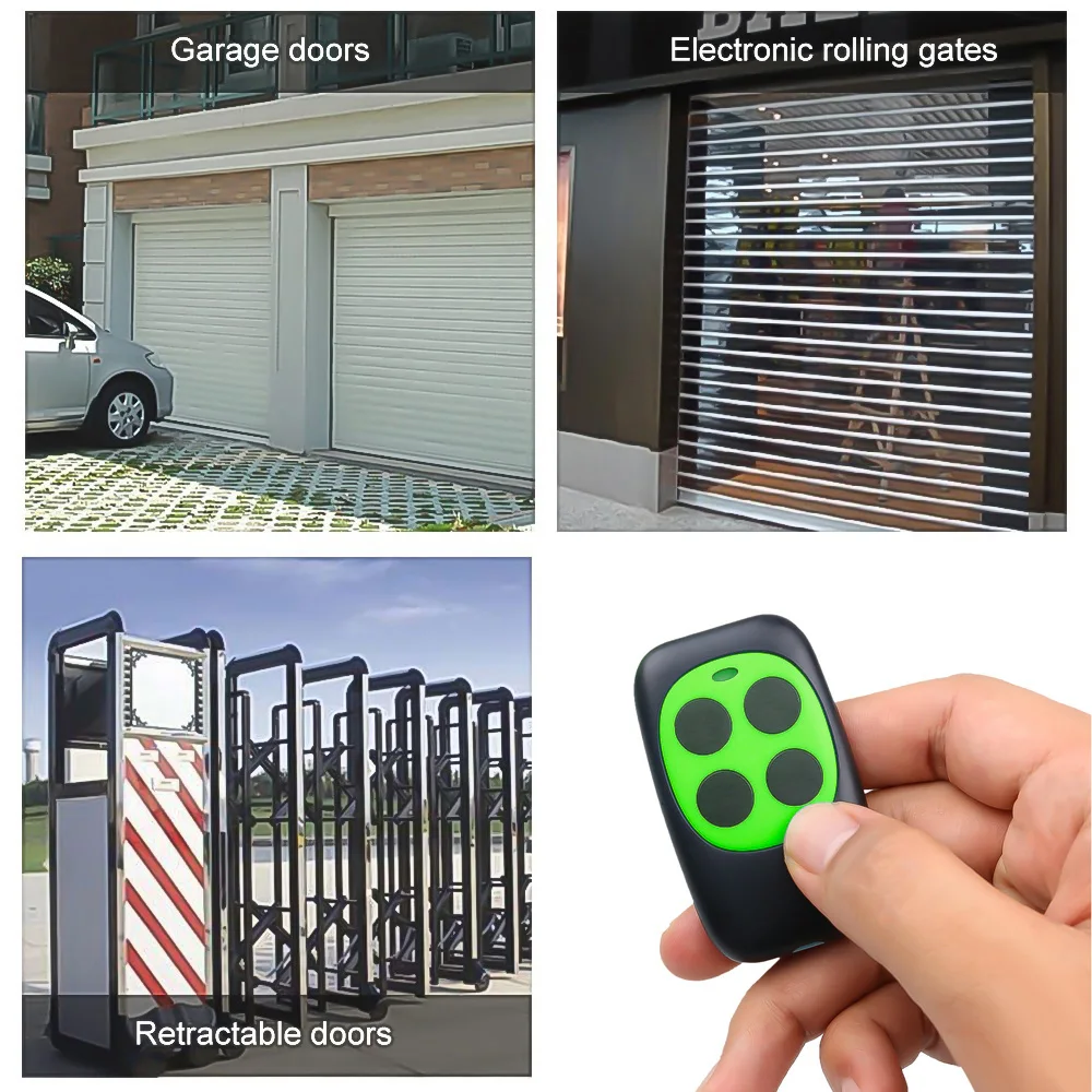 Gate Remote Control Opener Water Resistant Learn Button Garage Door Remote Control Suitable for Alarm Remote Control