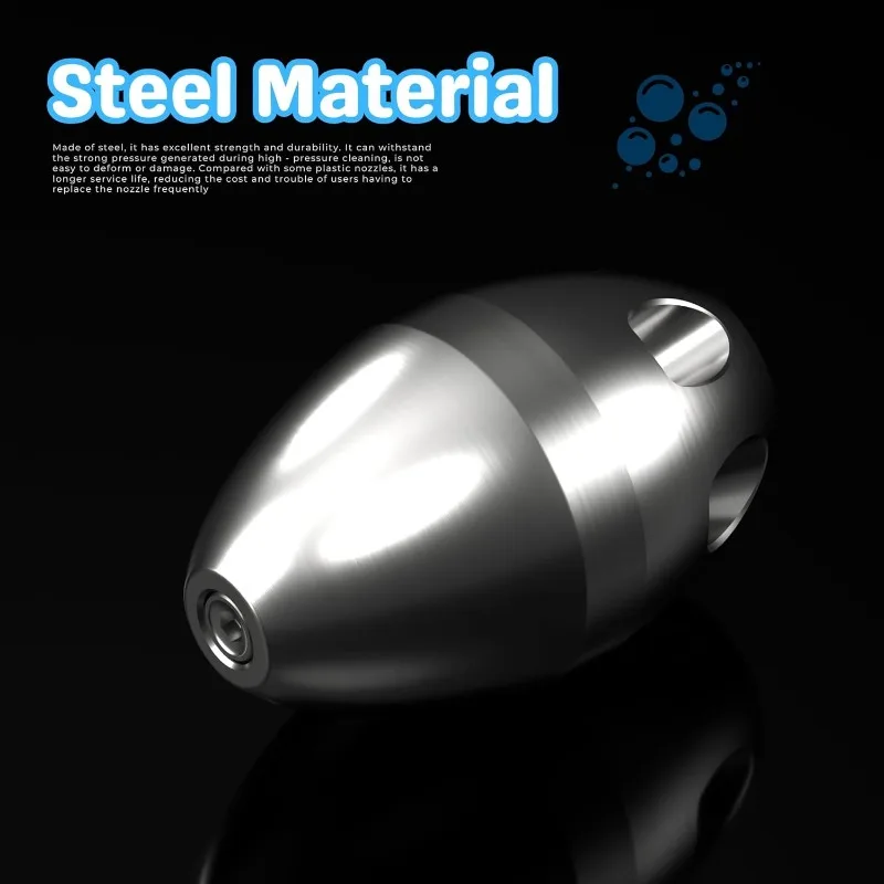 Portable Stainless Steel Drainage Sewer Jet Nozzle 3/8 