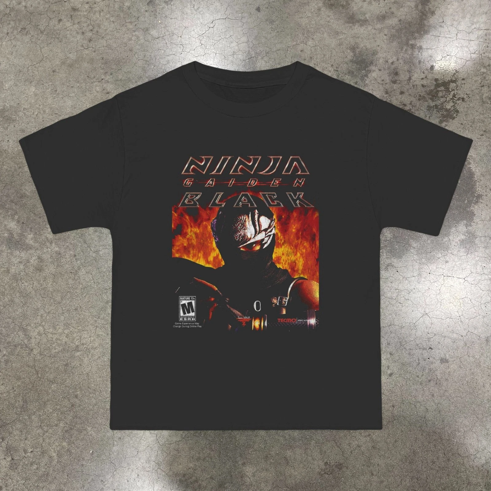 NINJA GAIDEN BLACK (2005) VINTAGE REPRINT Graphic Short Sleeve Men's T-shirts for Summer Unisex All-Season