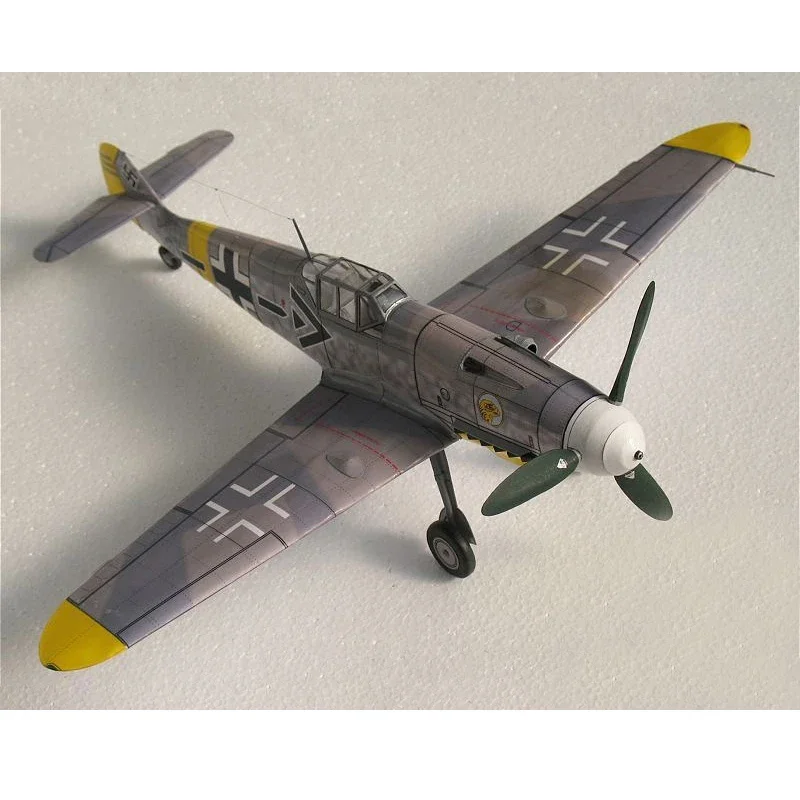 DIY 1:32 Scale Germany Messerschmitt Bf-109 Plane 3D Craft Paper Model Education Toys KIT Puzzles Handmade Toy Military Model