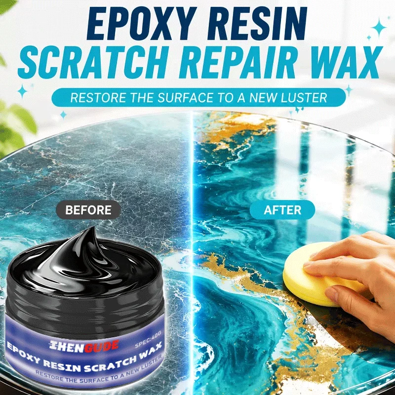 Epoxy Resin Scratch Repair Wax Surface Polishing Paste Restore Gloss Remove Fine Scratches for Resin Table Automotive Paint