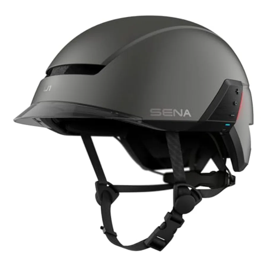 

U1 E-Bike Smart Helmet for Urban Riding Black Lightweight Design with Built-in LED Lights and Bluetooth Connectivity