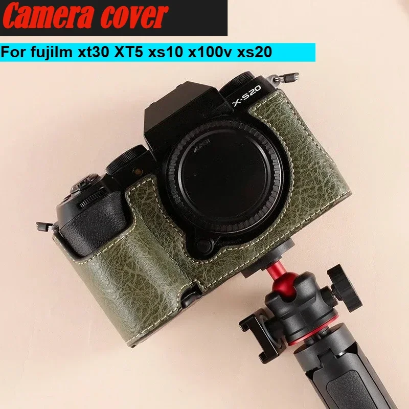 PU Leather Half Case Base Shell For Fujifilm
