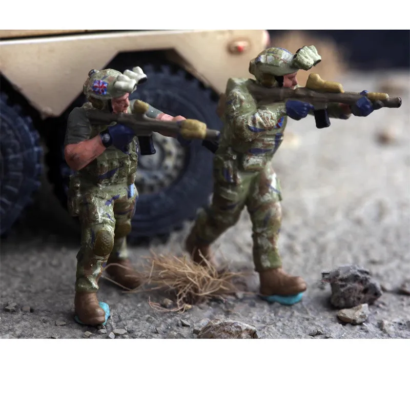 1:72 모델 6Pcs 영국 특수 공군 군인 특수 작전 팀 액션 피규어 장난감 DIY 장면 액세서리 디스플레이