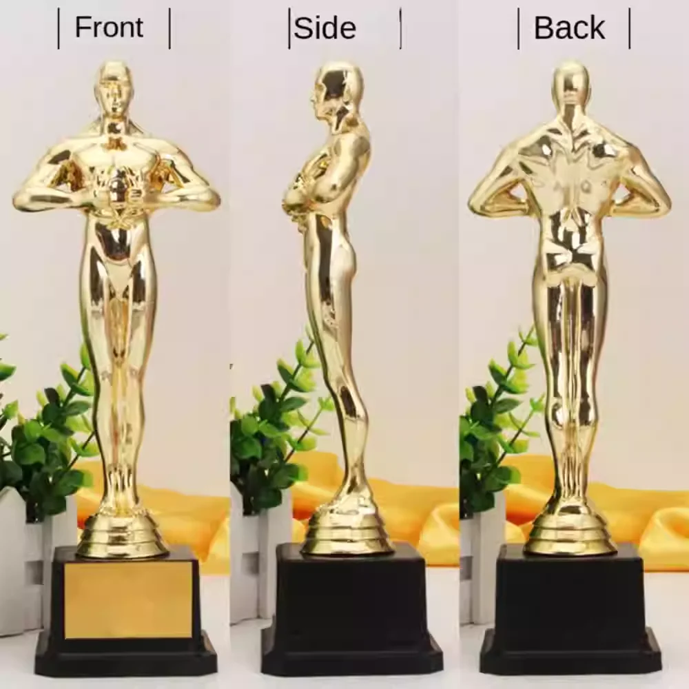 Gold Plated Oscar Trophy Customizable Academy Award PC Miniature Model Toy from China Static Model Toy for Collectors