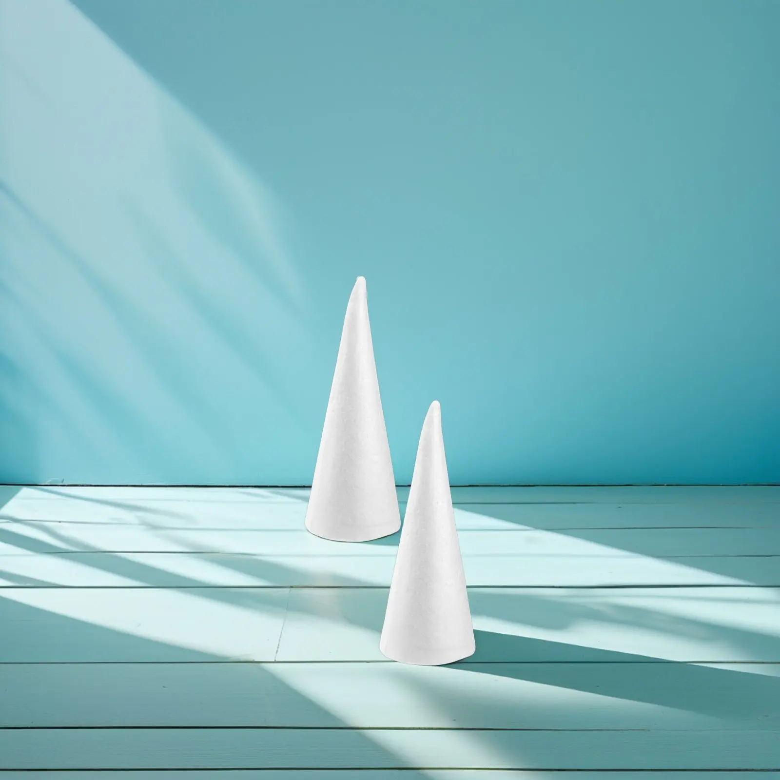 

6Pcs White Foam Cones for Crafts Polystyrene DIY Christmas Tree Decor Kids Art Projects Home School Activities