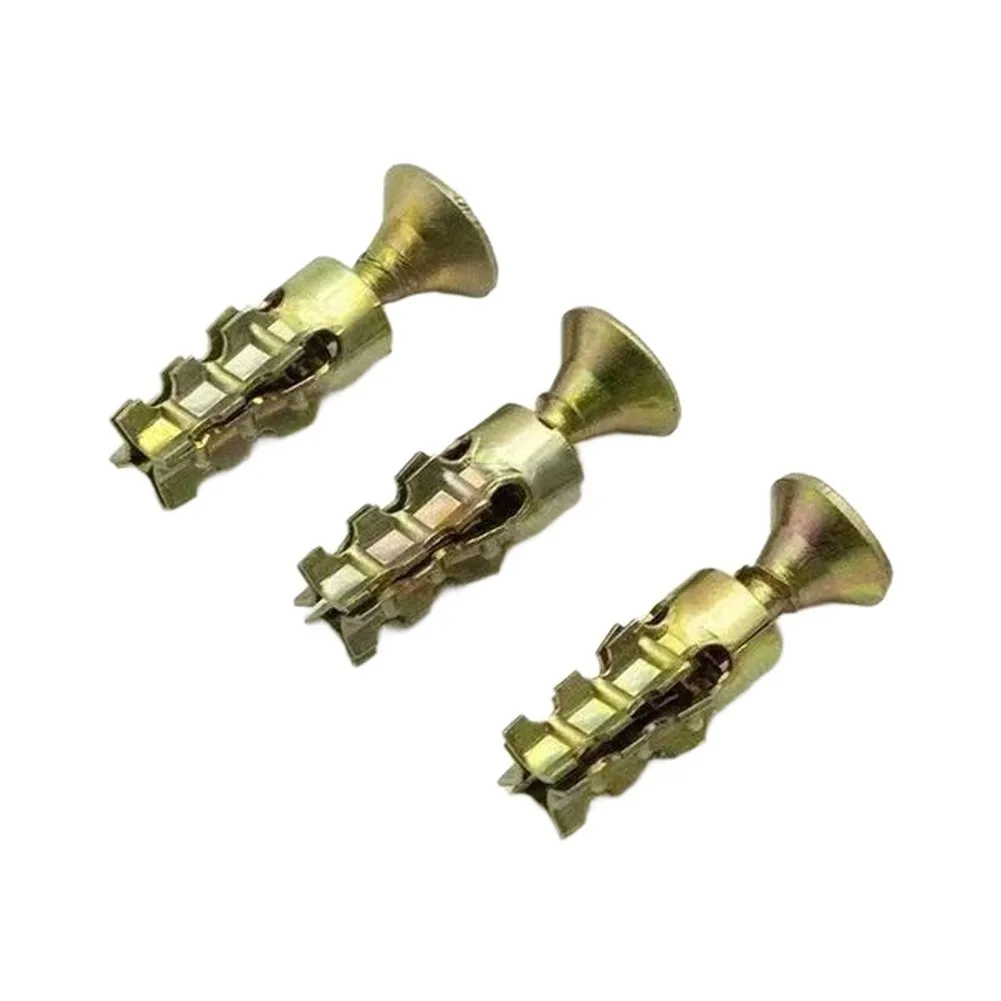 10 Sets Zinc Plated Iron Expansion Anchors for Cabinet Mounting on Stone Surfaces 15mm Minimum Thickness Required