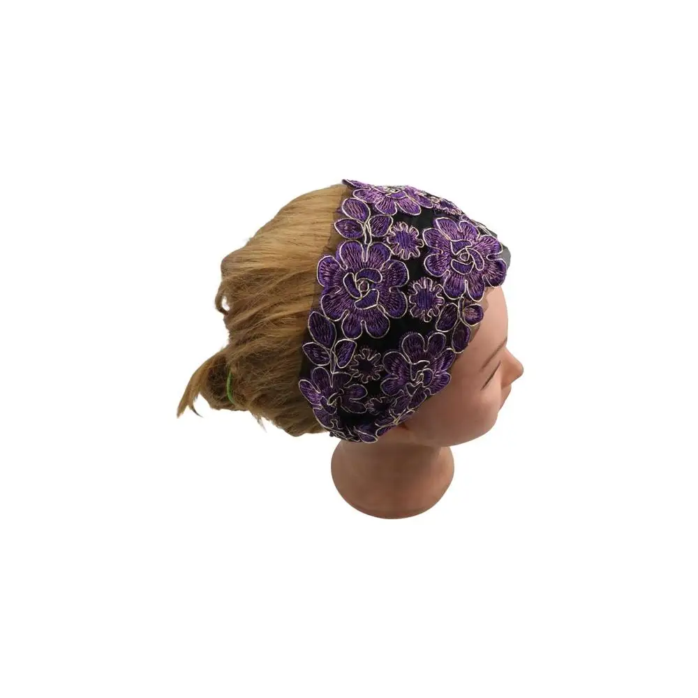 

Flower Women Hair Hoop Embroidery Mesh Headband Mother Hair Hoop Wide Side Tooth Hair Hoop Korean Head Wrap Fashion Headdress