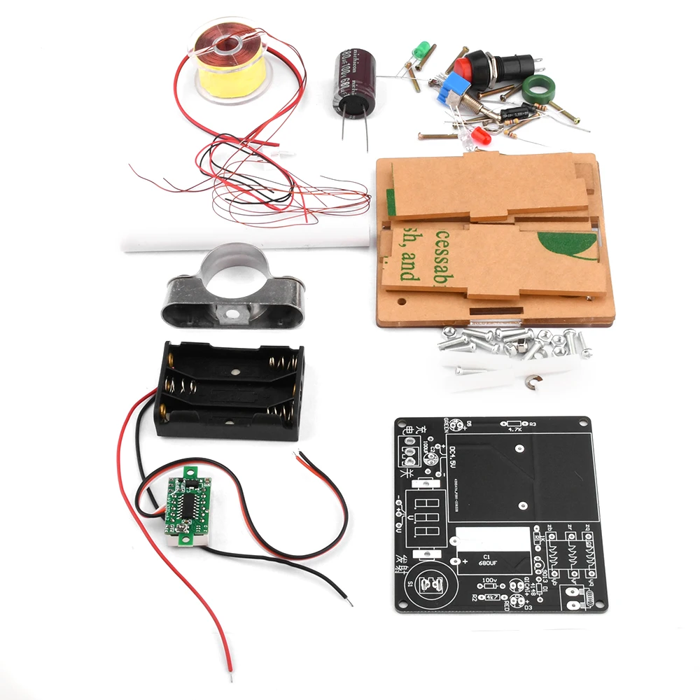 4.5V Electromagnetic Cannon DIY Kit with Shell Scientific Experimental Model Electromagnetic Gun Charging Module Range 6-8M DIY