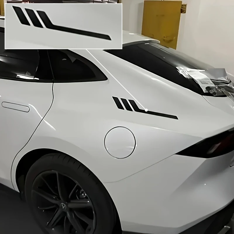 2PCS Mini Stripe Dot Vinyl Sticker Glossy Car Decal Self Adhesive Vehicle Exterior Window Glass Metal Decoration