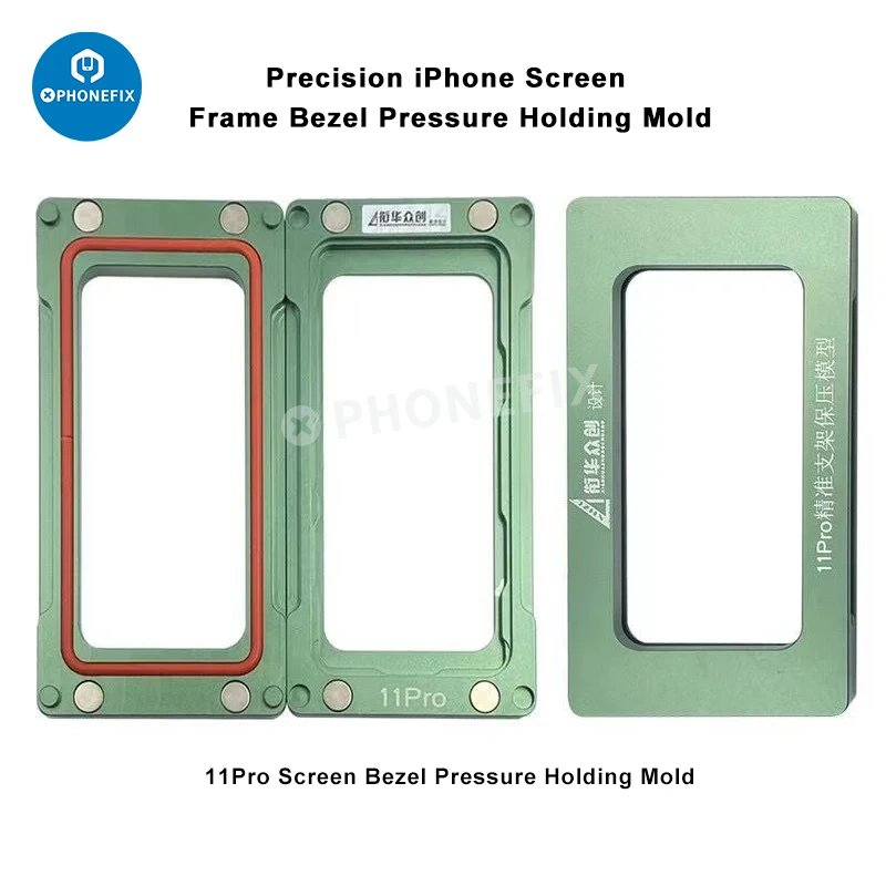 Imagem -02 - Molde de Fixação de Cola para Iphone Lcd Frame Display Screen Pressão Bisel Magnetic Holding Mold Iphone x xs 11 12 13 15 Pro Max