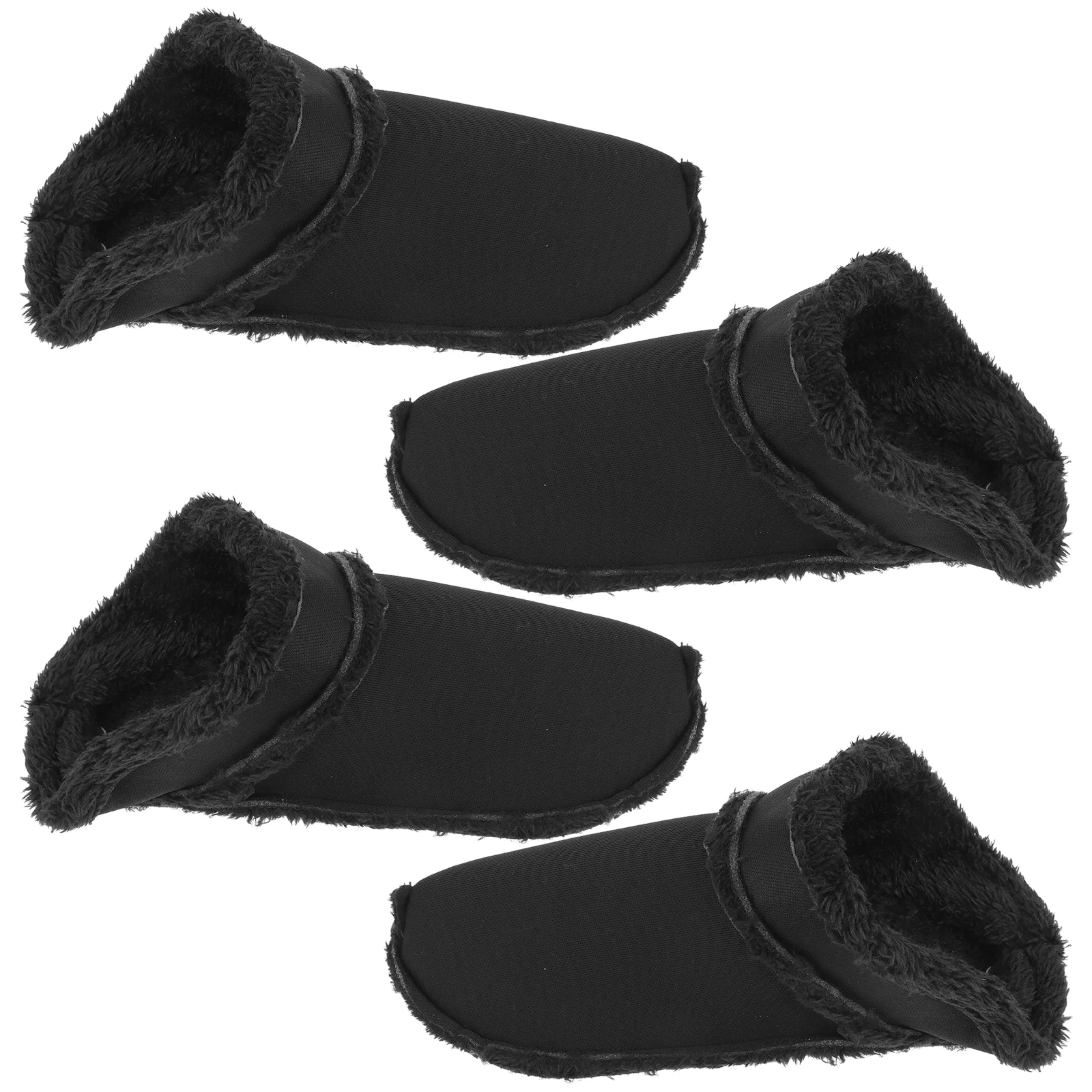 2 Pairs Warm Clogs Plush Shoes Replacement Insoles Winter Liner Inserts Liners Practical Black