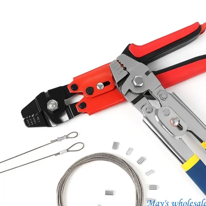 

Fishing Crimping Pliers Hand Crimper Wire Cutters Fishing Leader Crimping Tool Crimp Sleeve Pliers Fishing Crimper Plier 448A