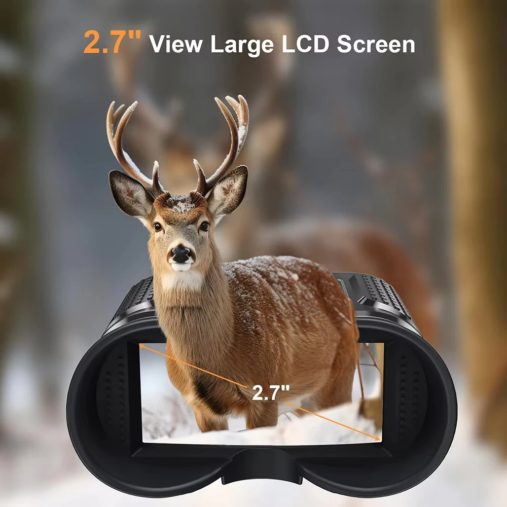 NV8160 Night Vision Binoculars for Adults Head Mounted Tactical Helmet Night Vision Goggles 8X Digital Zoom for Outdoor Hiking