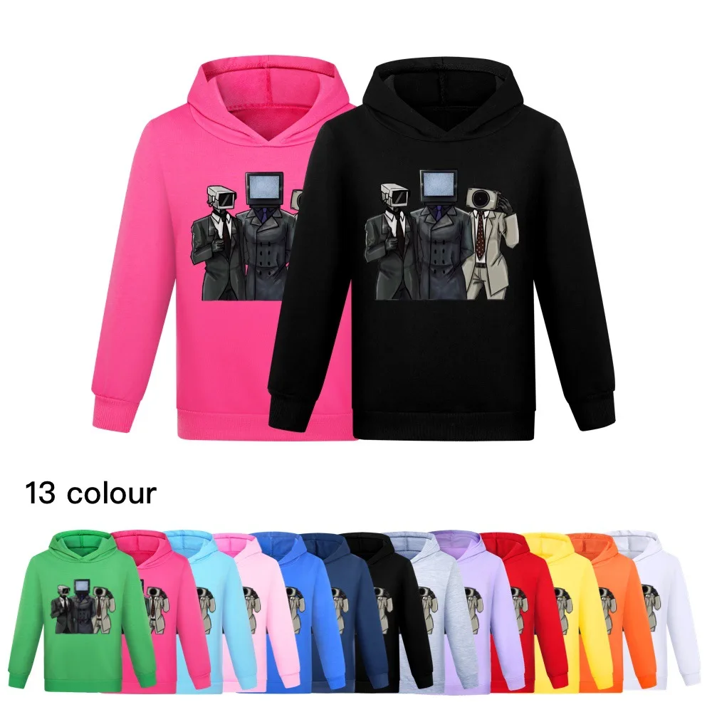 

2023 New Skibidi Toilet Man Sports Hoodie Girls Fashion Sweatshirt Autumn and Spring Clothing Boys Jogging Anime Hoodies 2-16Y