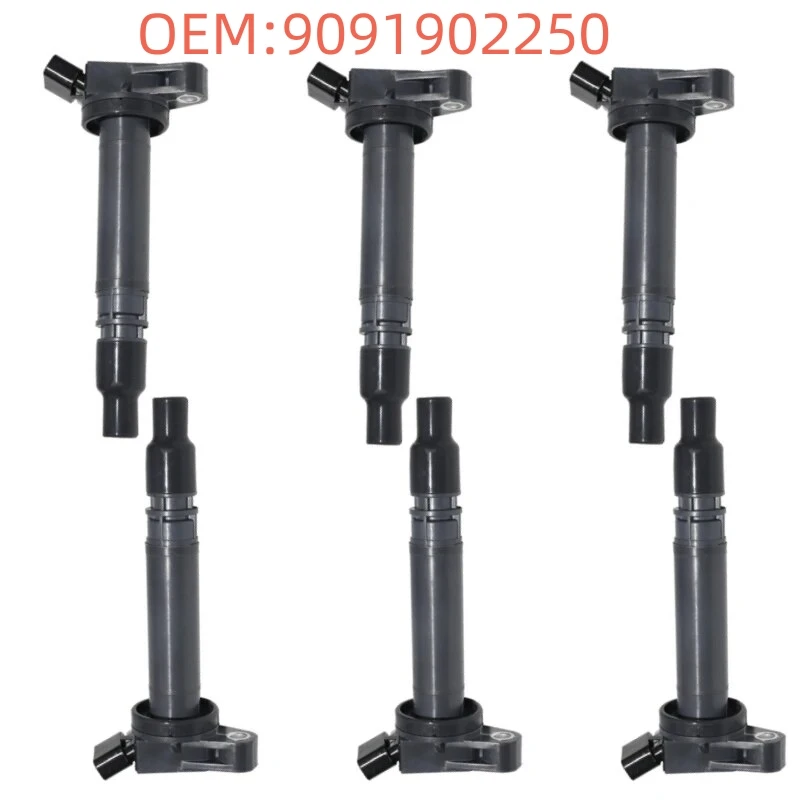 4/6PCS OEM 90919-02250 Genuine FOR TOYOTA PARTS IGNITION COIL DENSO 673-1309  90919 02250 9091902250 90919-A2005