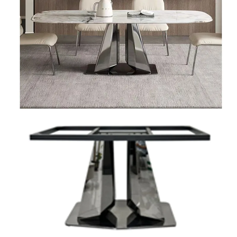 Stainless steel dining table leg bracket, stainless steel shelf, bracket base