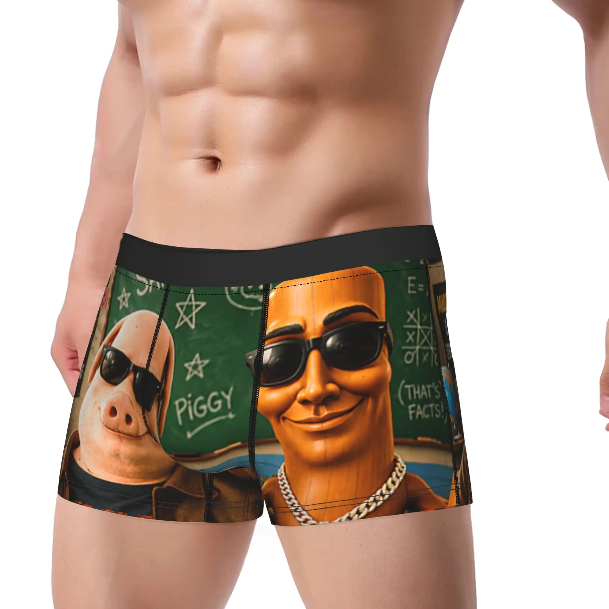 Brainrot Class Room Triple T Sahur John Pork School Meme AI Underwear Man Shorts Briefs Sexy Soft Trunk Trenky Plus Size Panties