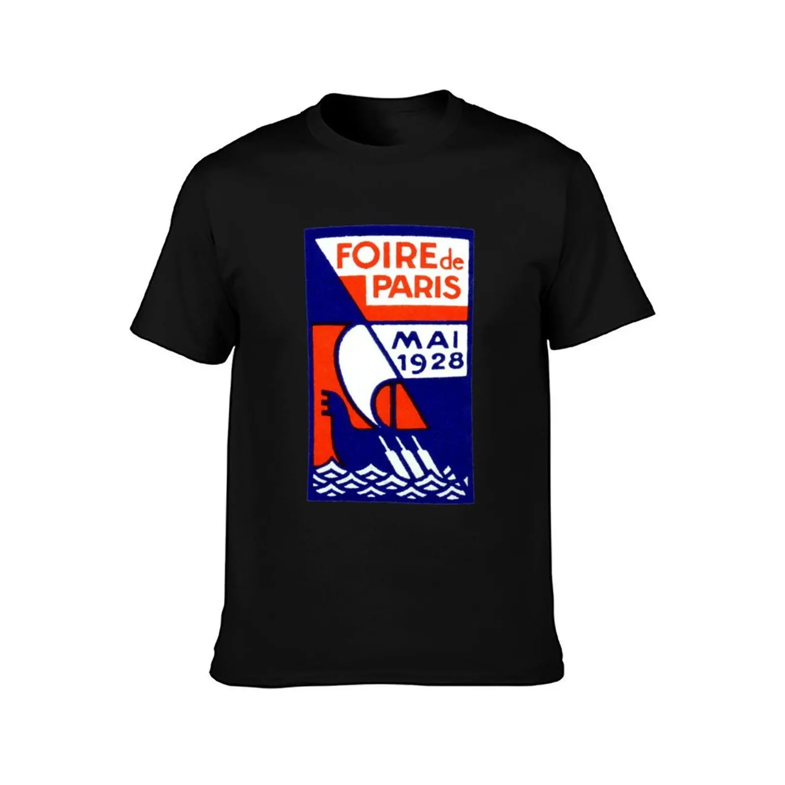 1928 Fair of Paris France T-Shirt Basic All Season Solid T-Shirt