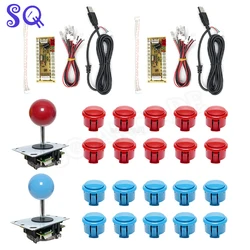 Arcade Teile DIY Kit USB Zero Delay Encoder Steuer platine auf PC 5-poliger Joystick 30mm Kopie Sanwa Druckknopf 2,8mm Kabel Mame Spiel