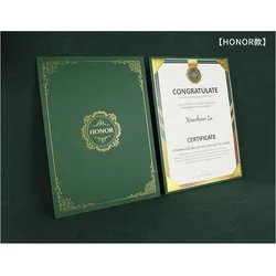 A4 Horn Certificate Cover Board 3.5cm Thickness Green