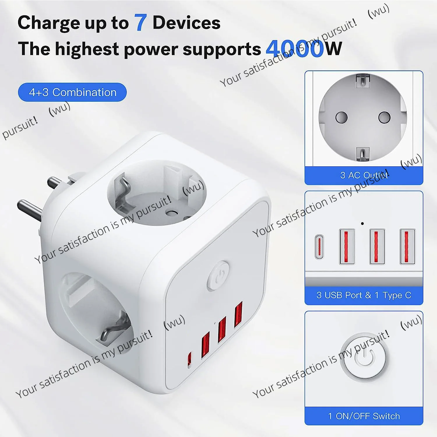 plug-in board, European standard European standard one to three expansion for Russia and South Korea