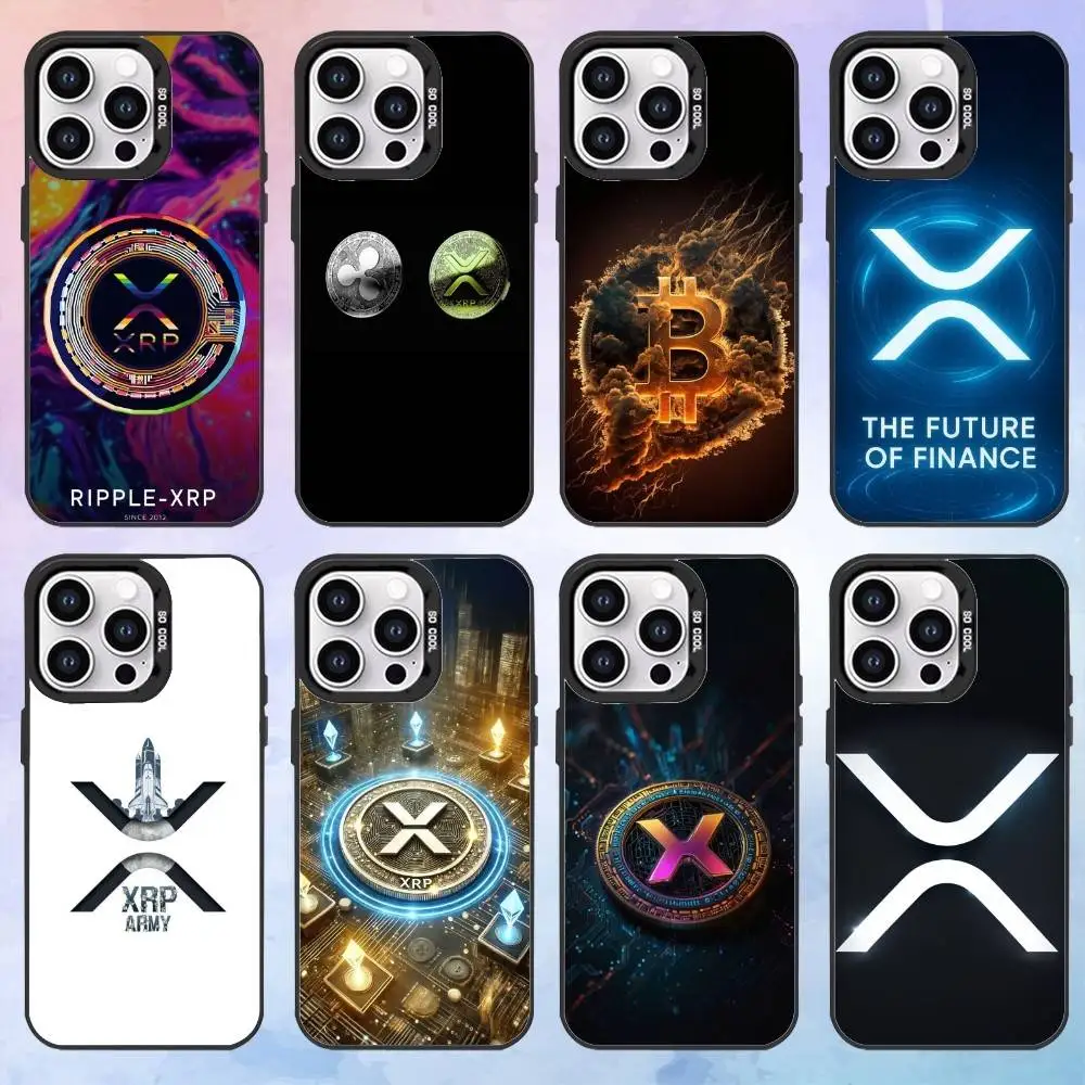 

Xrp Ripple Crypto Phone Case For iPhone17,16,15,14,13,12,11 Plus,Pro Max Black Candy Matte Shockproof Cover