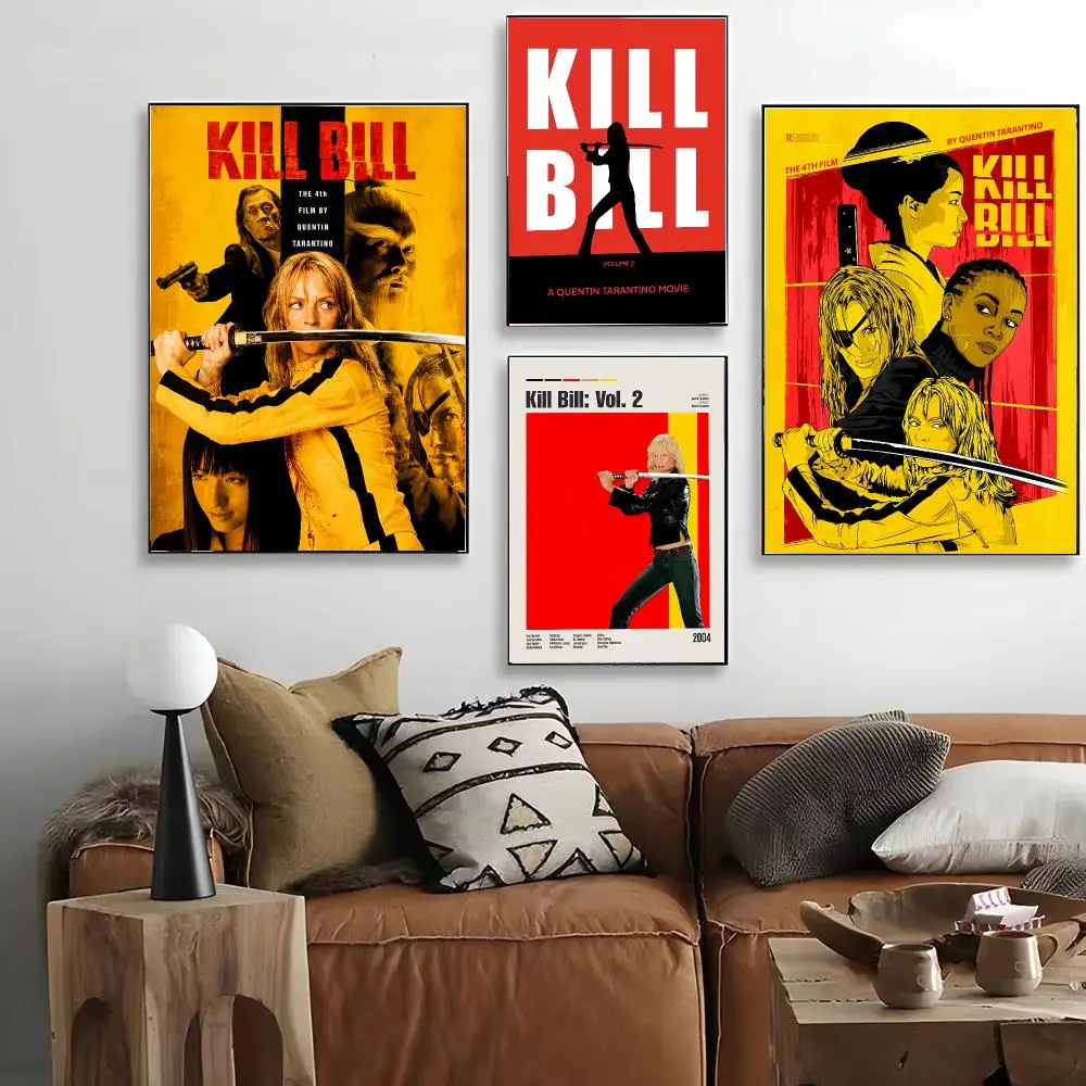 Classic Hot Movie Kill Bill Poster HD Art Decorative Wall Art Waterproof Home Décor for Living Room Bedroom Café Stylish Gift