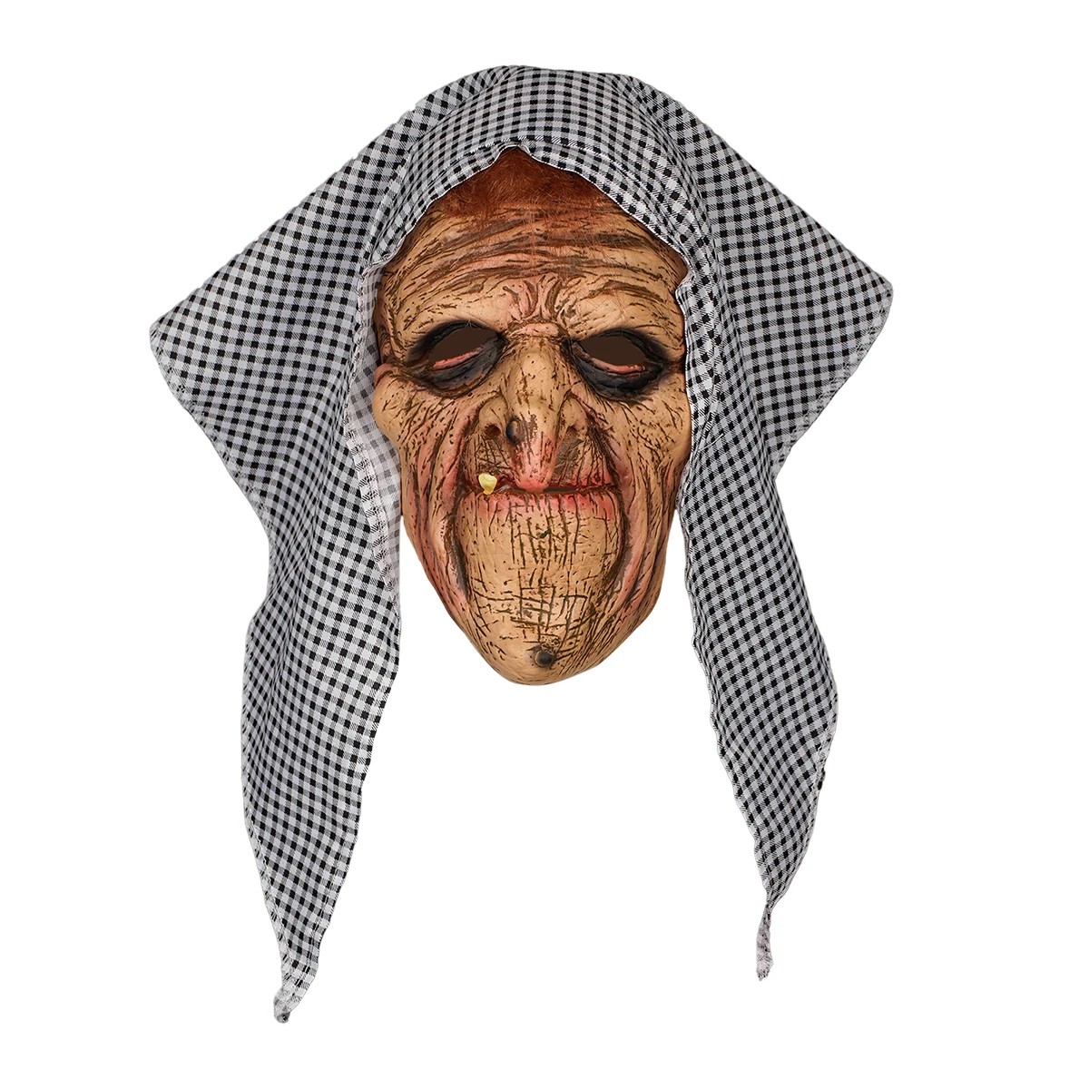 Ultrarealistische Horror-Großmutter-Masken-Kopfbedeckung, geeignet für Halloween-Kostüme, Karnevalspartys und als perfektes Geschenk.