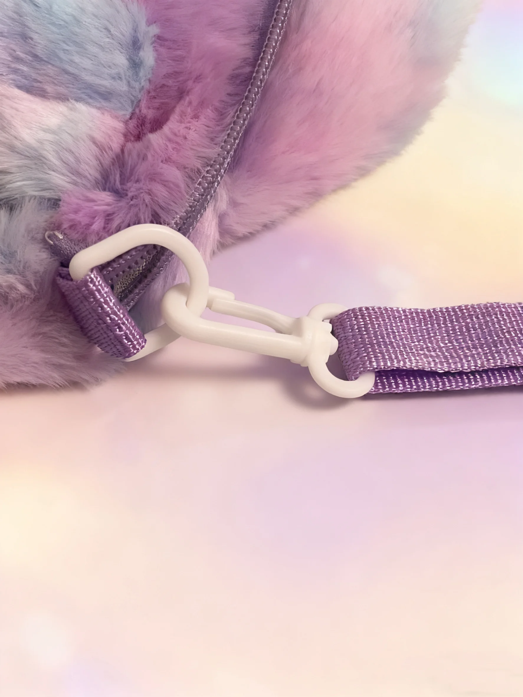 حقيبة كتف لطيفة للأطفال بتصميم مطرز على شكل وحيد القرن للفتيات حقيبة يد من القطيفة بصبغة التعادل #6