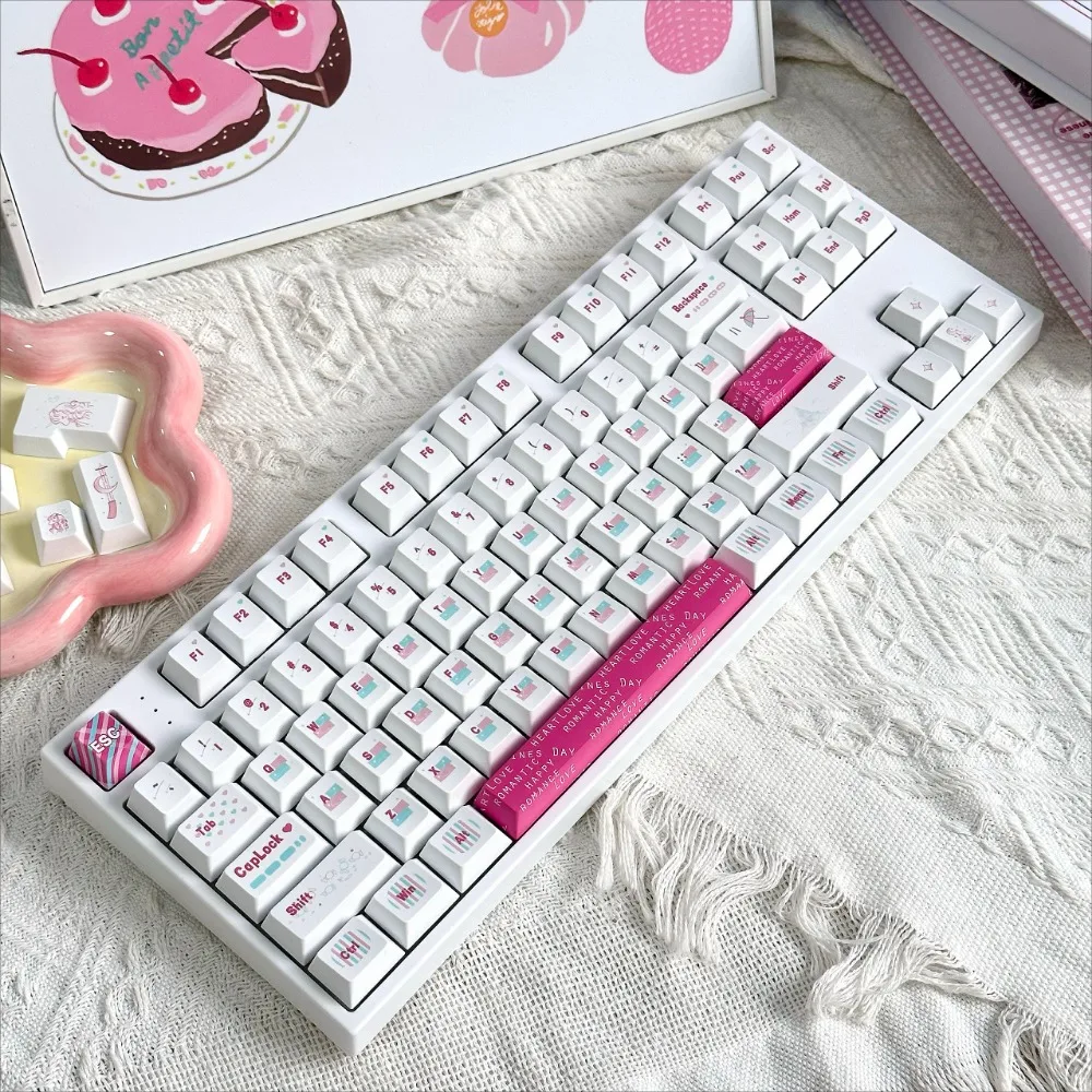 Tiffany 136-key PBT cherry, keyboard keycaps for custom mechanical keyboard accessories