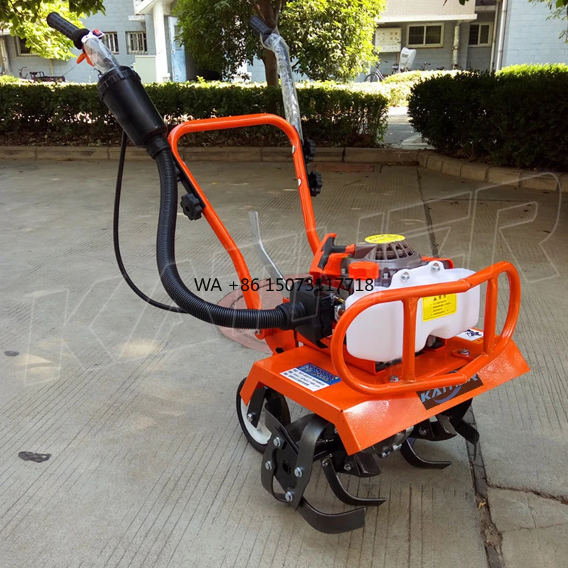 

Petrol Cultivator Rotary Mini Tiller Agricultural Small Hand Push Soil Weeding Machine High Efficiency Loose Soil Micro Tiller