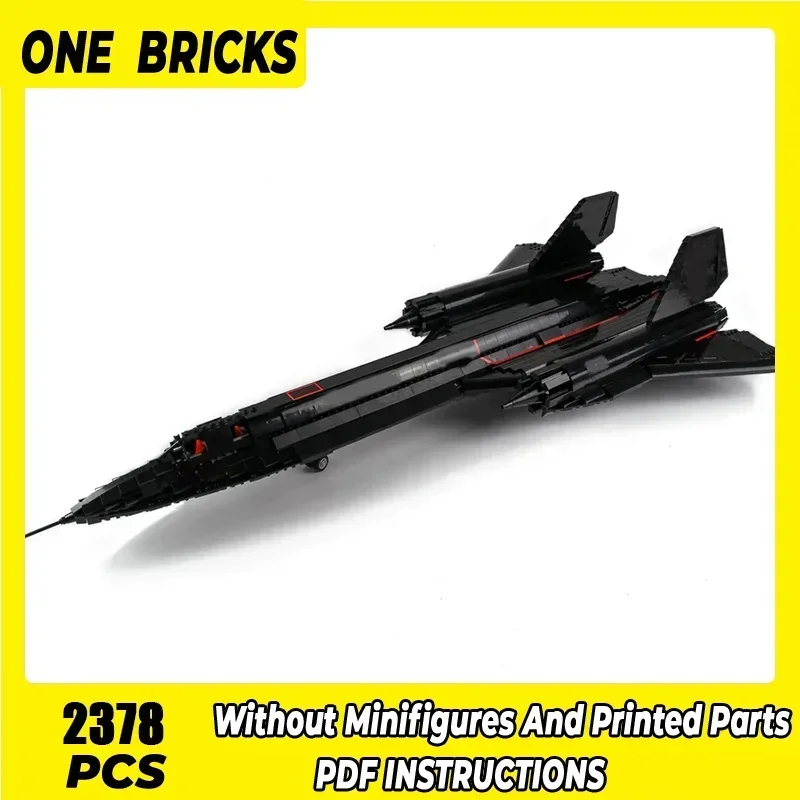 Military Airplane Model Moc Building Bricks SR-71 Blackbird Fighter Technology Modular Blocks Gifts Christmas Toys DIY Assembly