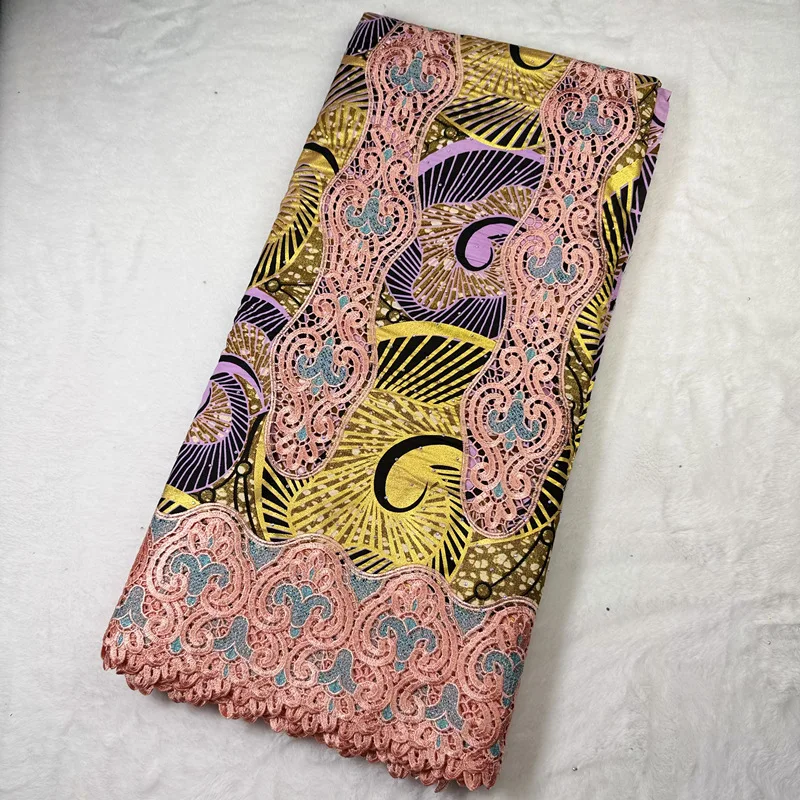 

Glitter African Grand Super Batik Soft Real African Prints Sprinkle Golden Fabric Flash Gold Print 100% Cotton Ankara Wax Fabric