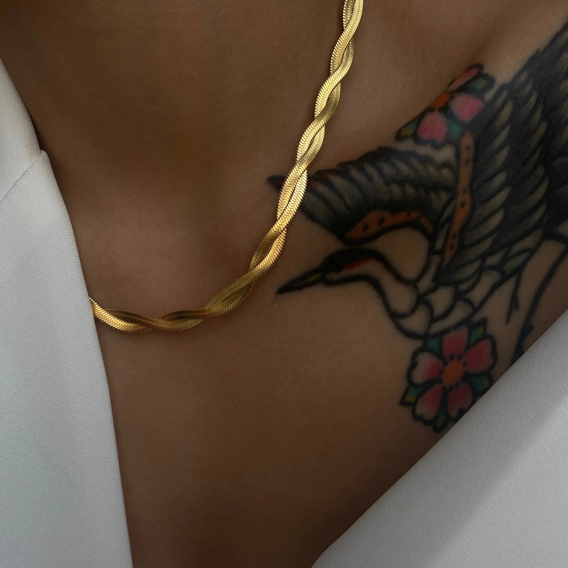 

DASEIN 2025 New Snake Chain Choker Stainless Steel 18k Gold Plated High Quality Chains Necklace for Women Men Jewelry Gift
